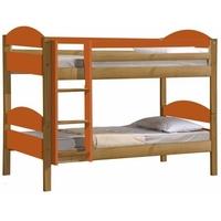 Verona Maximus Antique Pine and Orange 3ft Single Bunk Bed