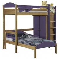 Verona Maximus Antique Pine and Lilac L Shape High Sleeper Bed Set 1