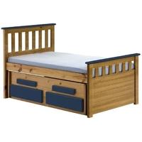 verona captains bergamo antique pine and blue guest bed