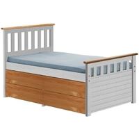 Verona Captains Ferrara Whitewash Pine and Antique Single Storage Bed