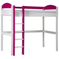 Verona Maximus Whitewash Pine and Fuchsia High Sleeper Bed