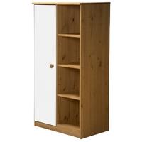 Verona Avola Antique Pine and White with 1 Door Storage Unit