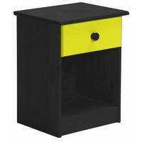 Verona Graphite Pine and Lime 1 Drawer Bedside Cabinet