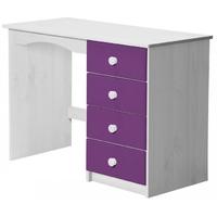 Verona Whitewash Pine and Lilac 4 Drawer Dressing Table