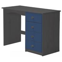 verona graphite pine and blue 4 drawer dressing table