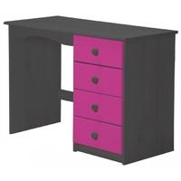 verona graphite pine and fuchsia 4 drawer dressing table