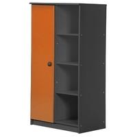 Verona Avola Graphite Pine and Orange with 1 Door Storage Unit