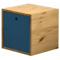 Verona Antique Pine and Blue Cube with Lid