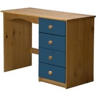 Verona Antique Pine and Blue 4 Drawer Dressing Table