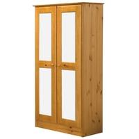 Verona Antique Pine and White 2 Door Wardrobe