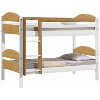 Verona Maximus Whitewash Pine and Antique 3ft Single Bunk Bed