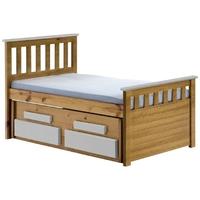 verona captains bergamo antique pine and white guest bed