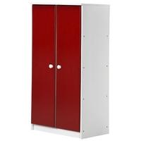 verona avola whitewash pine and red with 2 door storage unit