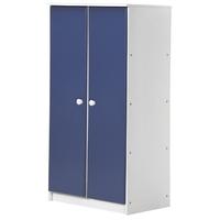 verona avola whitewash pine and blue with 2 door storage unit