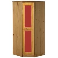 Verona Antique Pine and Red Corner Wardrobe