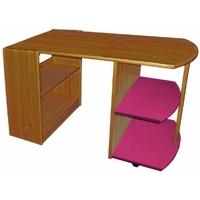 Verona Antique Pine and Fuchsia Mid Sleeper Pull Out Desk