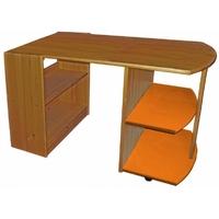 Verona Antique Pine and Orange Mid Sleeper Pull Out Desk