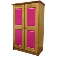 Verona Antique Pine and Fuchsia Tall Boy