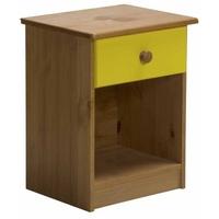 Verona Antique Pine and Lime 1 Drawer Bedside Cabinet