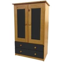 Verona Antique Pine and Graphite Tall Boy with 2 Drawer