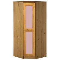 Verona Antique Pine and Pink Corner Wardrobe