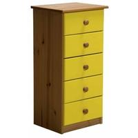 Verona Antique Pine and Lime 5 Chest of Drawer