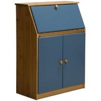 Verona Antique Pine and Blue Hobby Desk