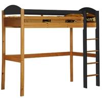 Verona Maximus Antique Pine and Graphite High Sleeper Bed