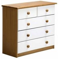 Verona Antique Pine and White 3+2 Chest of Drawer