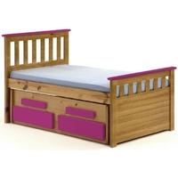 verona captains bergamo antique pine and fuchsia guest bed