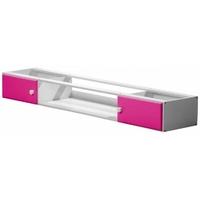 Verona Catania Whitewash Pine and Fuchsia Underbed Cupboards With Open Shelf