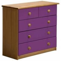 Verona Antique Pine and Lilac 3+2 Chest of Drawer