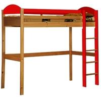 Verona Maximus Antique Pine and Red High Sleeper Bed