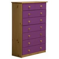 Verona Antique Pine and Lilac 6+2 Chest of Drawer