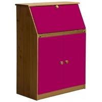 Verona Antique Pine and Fuchsia Hobby Desk