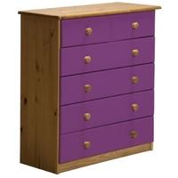 Verona Antique Pine and Lilac 4+2 Chest of Drawer