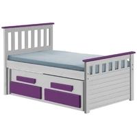 Verona Captains Bergamo Whitewash Pine and Lilac Guest Bed