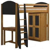 Verona Antique Pine and Graphite High Sleeper Bed Set 1