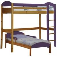 Verona Maximus Antique Pine and Lilac L Shape High Sleeper Bed