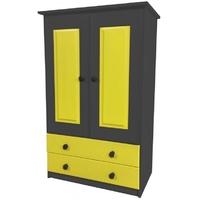 Verona Graphite Pine and Lime Tall Boy with 2 Drawer