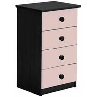 Verona Graphite Pine and Pink 4 Chest of Drawer