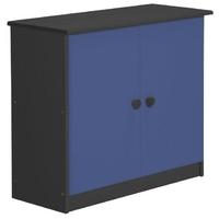 Verona Ribera Graphite Pine and Blue Cupboard