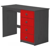 verona graphite pine and red 4 drawer dressing table