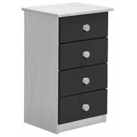 verona whitewash pine and graphite 4 chest of drawer