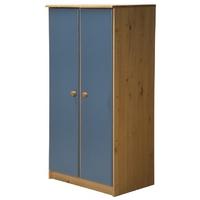 verona avola antique pine and blue with 2 door storage unit