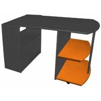 Verona Graphite Pine and Orange Mid Sleeper Pull Out Desk