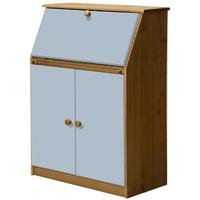 Verona Antique Pine and Baby Blue Hobby Desk