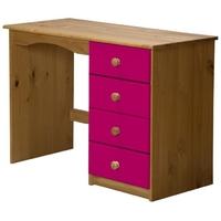 verona antique pine and fuchsia 4 drawer dressing table