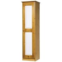 Verona Antique Pine and White 1 Door Wardrobe