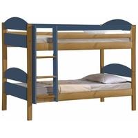 Verona Maximus Antique Pine and Blue 3ft Single Bunk Bed